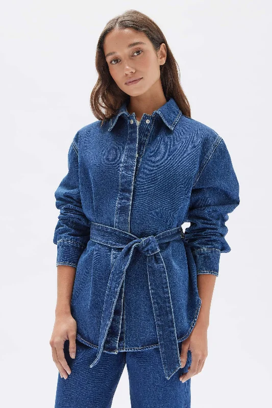 Denim Belted Jacket