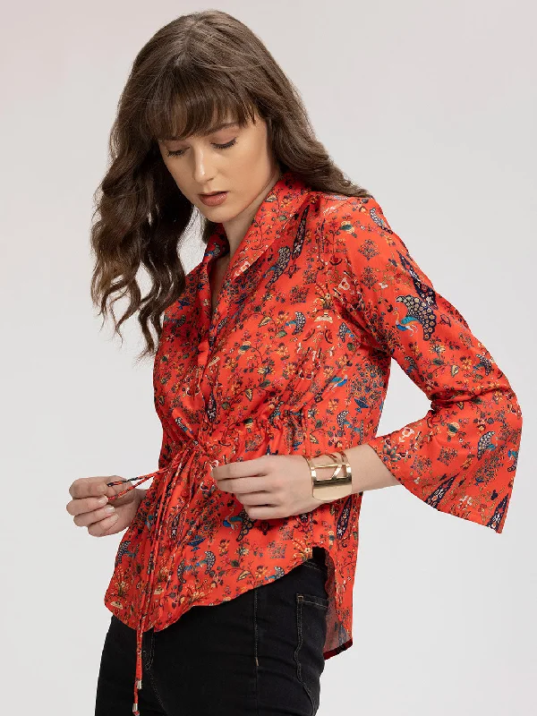 Camile Cinched Shirt Jacket