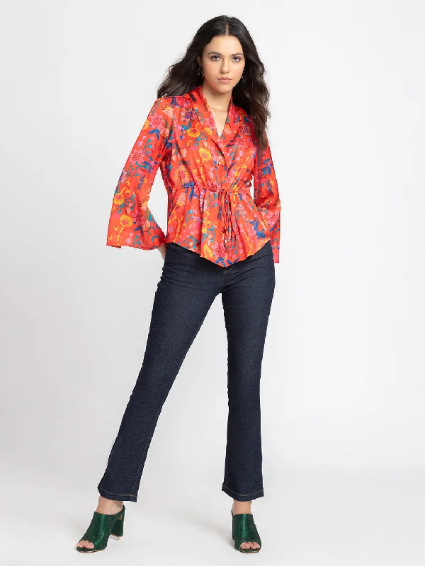 Camille Cinched Shirt Jacket