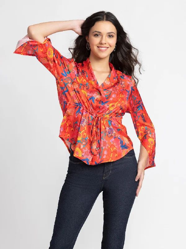 Camille Cinched Shirt Jacket