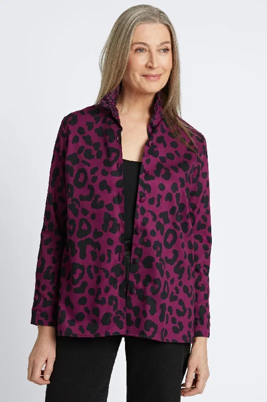 Plum/Black Cheetah / XL