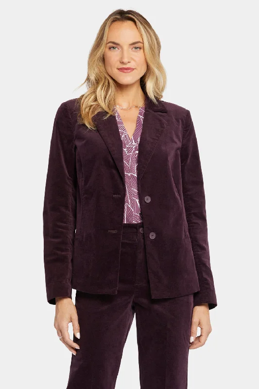 Classic Blazer Jacket - Eggplant