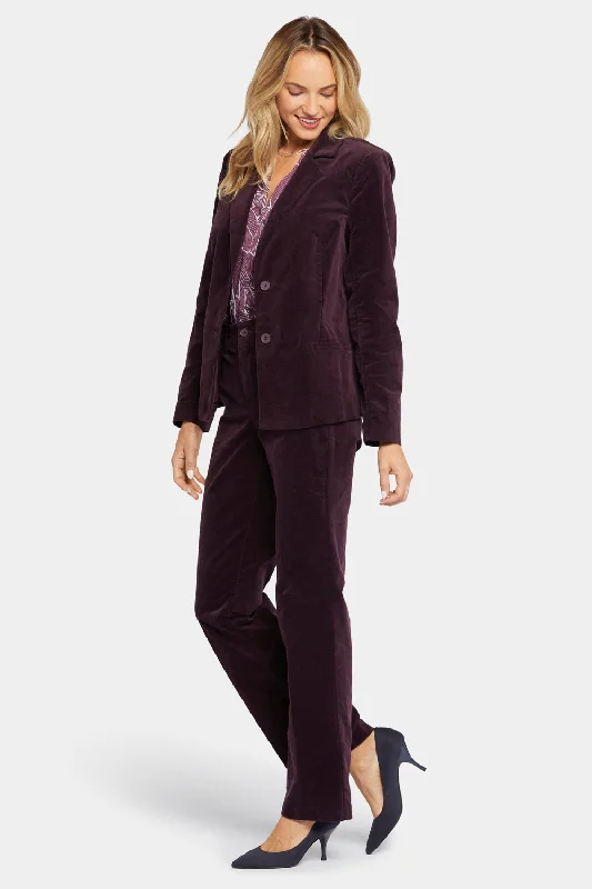 Classic Blazer Jacket - Eggplant