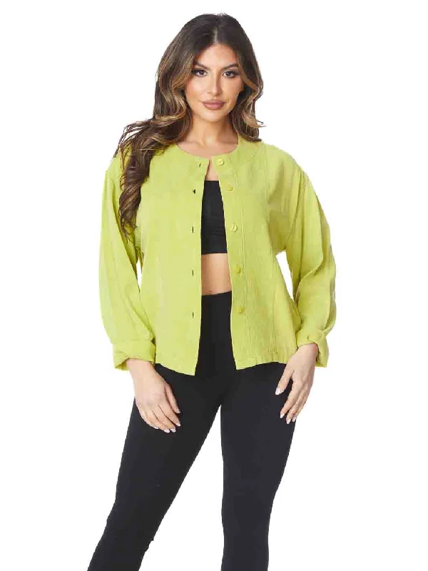 Tianello TENCEL™ ""Toria"" Crop Blouse/Jacket-Citrus