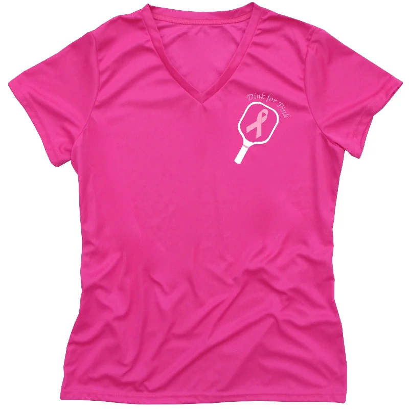 Dink for Pink Pickleball Ladies T-Shirt - Charity Breast Cancer T-shirt