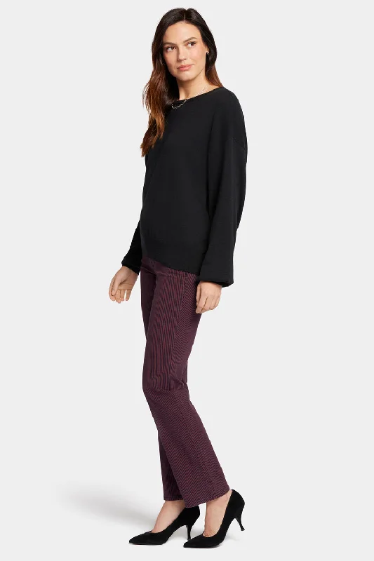 Dolman Sleeved Boatneck Sweater - Black