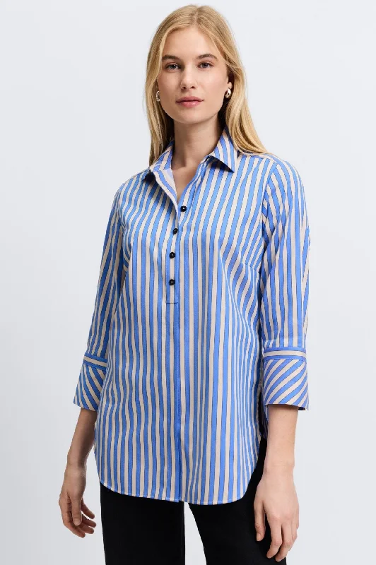 Madison Essential Stretch Striped No Iron Tunic