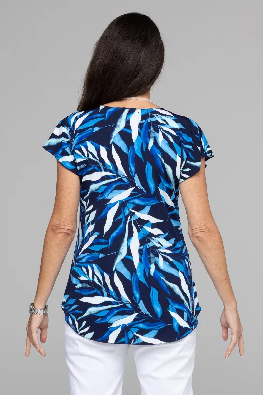 Marlin Print Short Sleeve Jersey Top