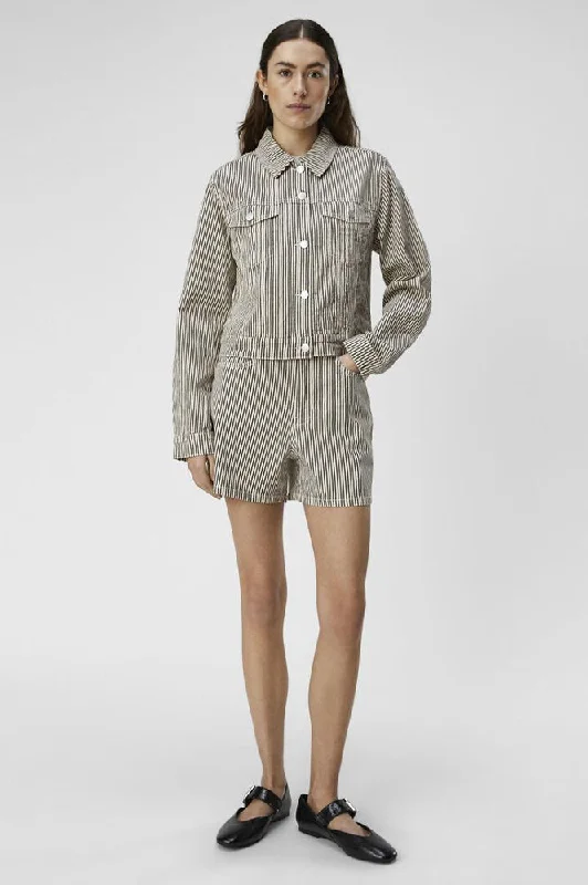 Object Sola Sandshell Stripe Twill Jacket