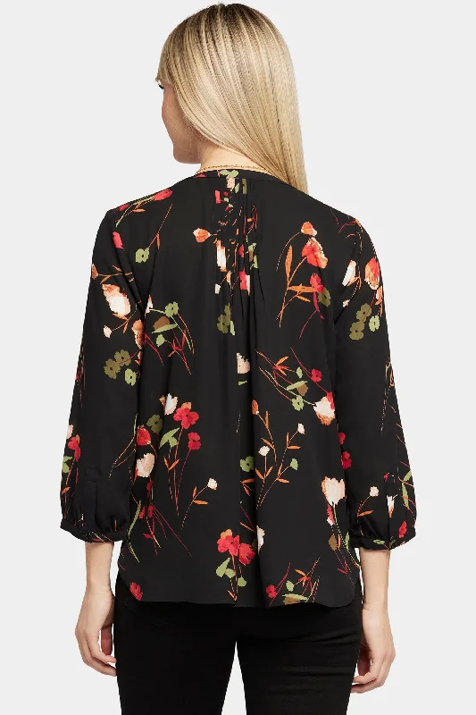 Pintuck Blouse - Lynbrook Garden