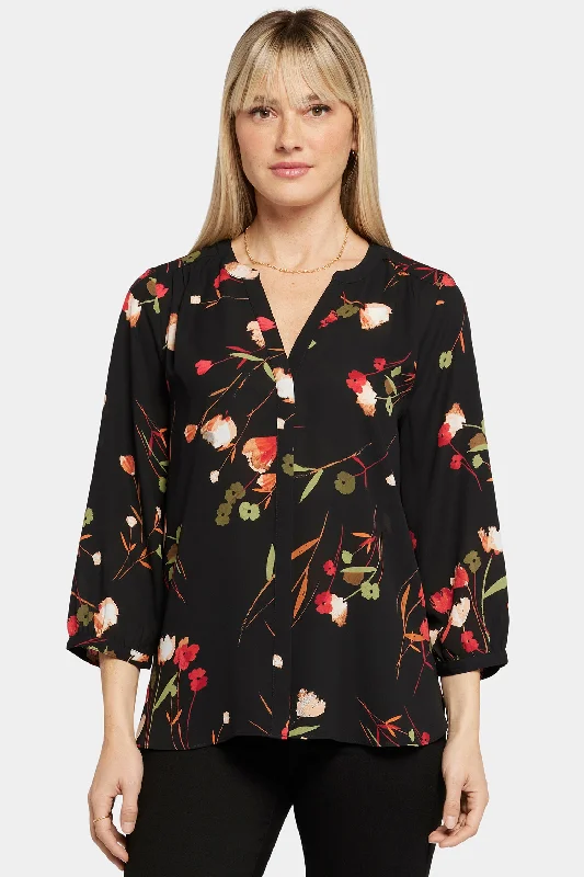 Pintuck Blouse - Lynbrook Garden