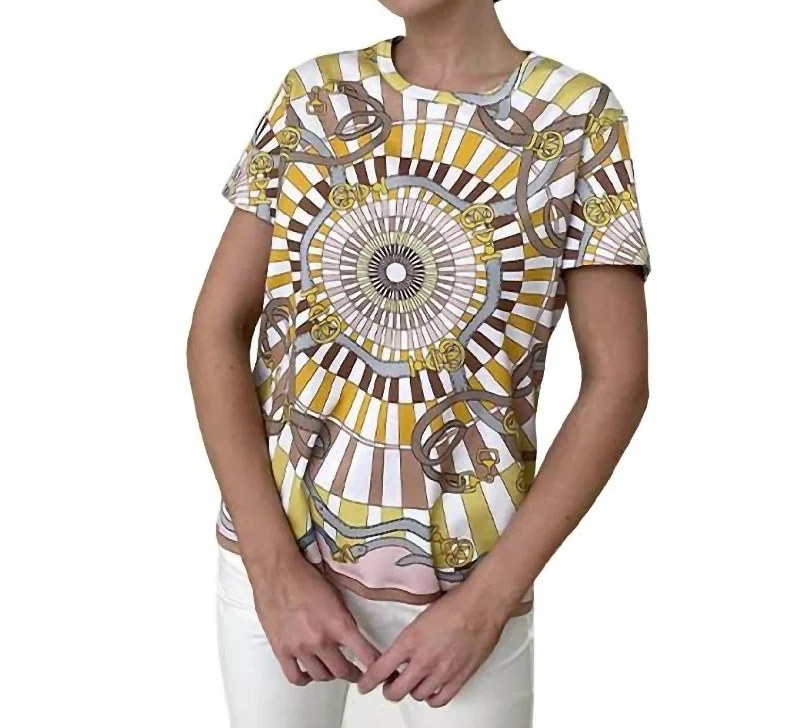 Printed T-Shirt In Firenze/melon