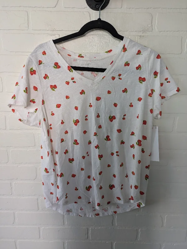 Red & White Top Short Sleeve Old Navy, Size L