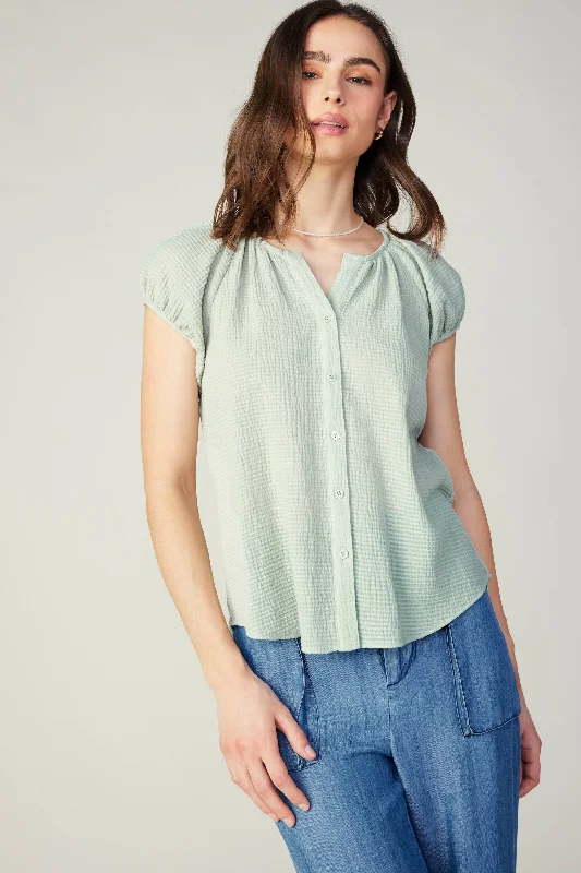 Buttoned Cotton Blouse