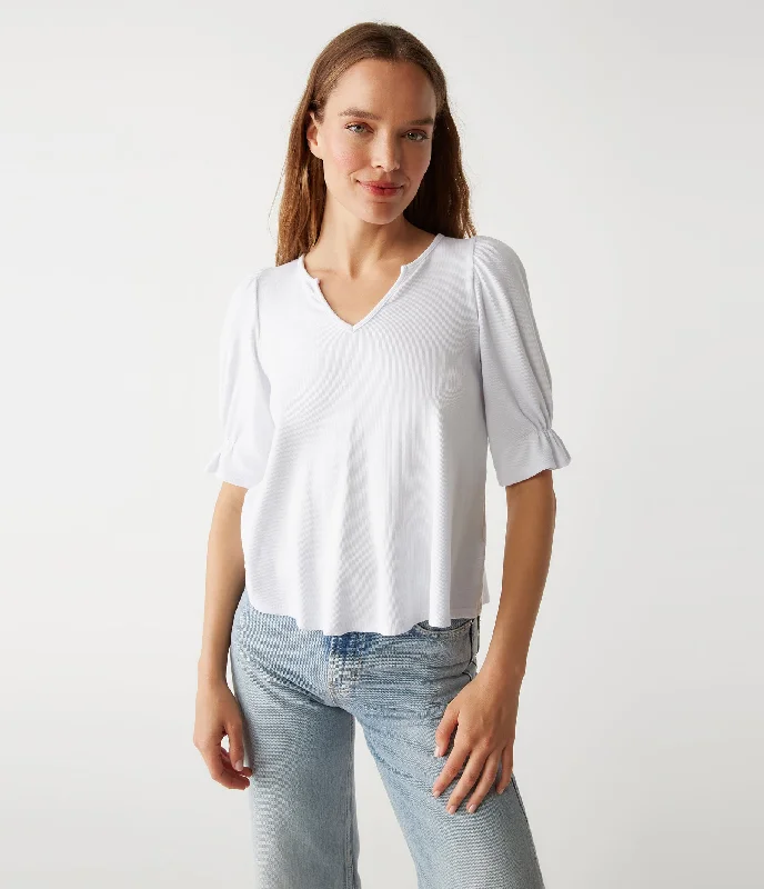 Gillian Split Neck Tee