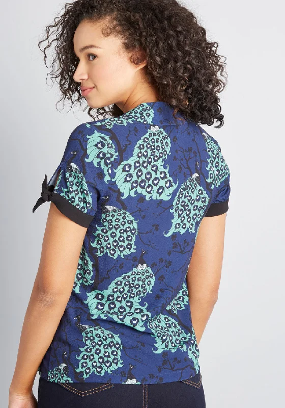 ModCloth x Dupenny Ideal Discovery Short Sleeve Blouse