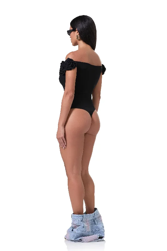 Solange Rosette Bodysuit - Noir