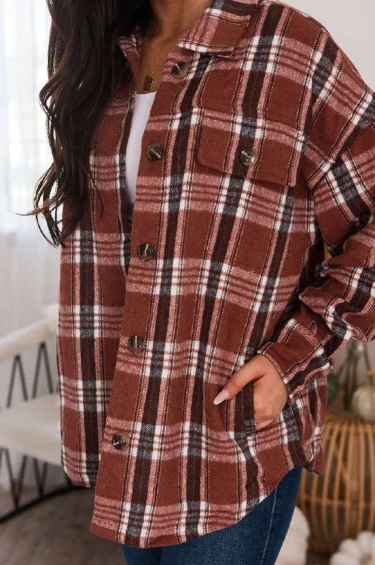 Forever Cozy Modest Plaid Jacket