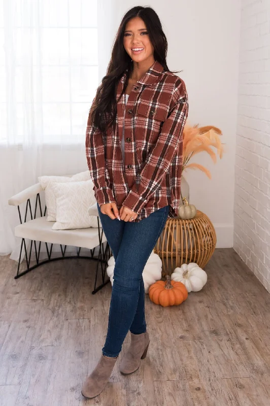 Forever Cozy Modest Plaid Jacket