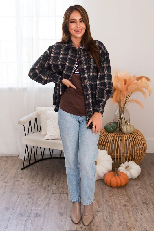 Forever Cozy Modest Plaid Jacket