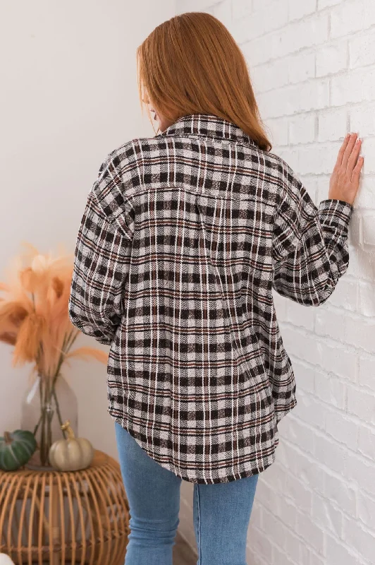 Forever Cozy Modest Plaid Jacket