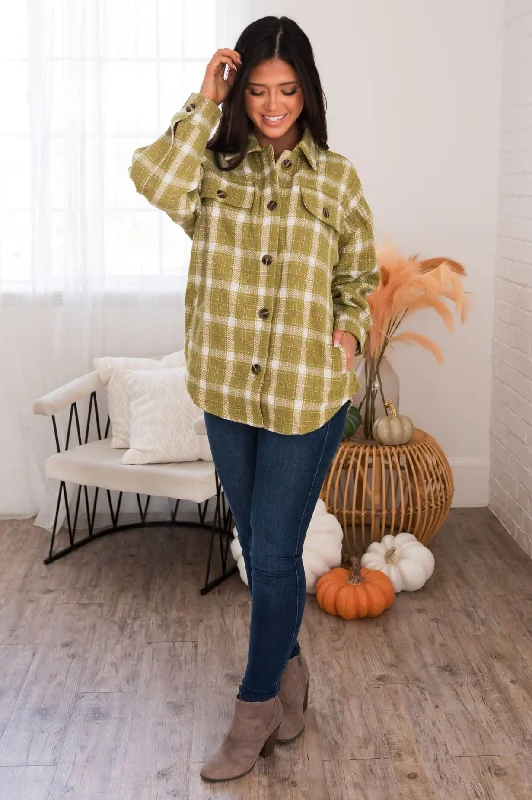 Forever Cozy Modest Plaid Jacket