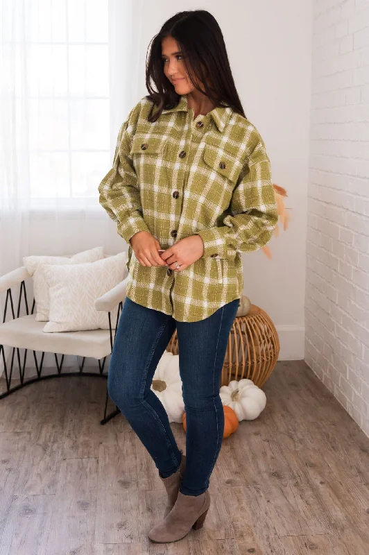 Forever Cozy Modest Plaid Jacket