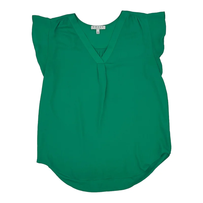 Green Blouse Short Sleeve Chaus, Size S