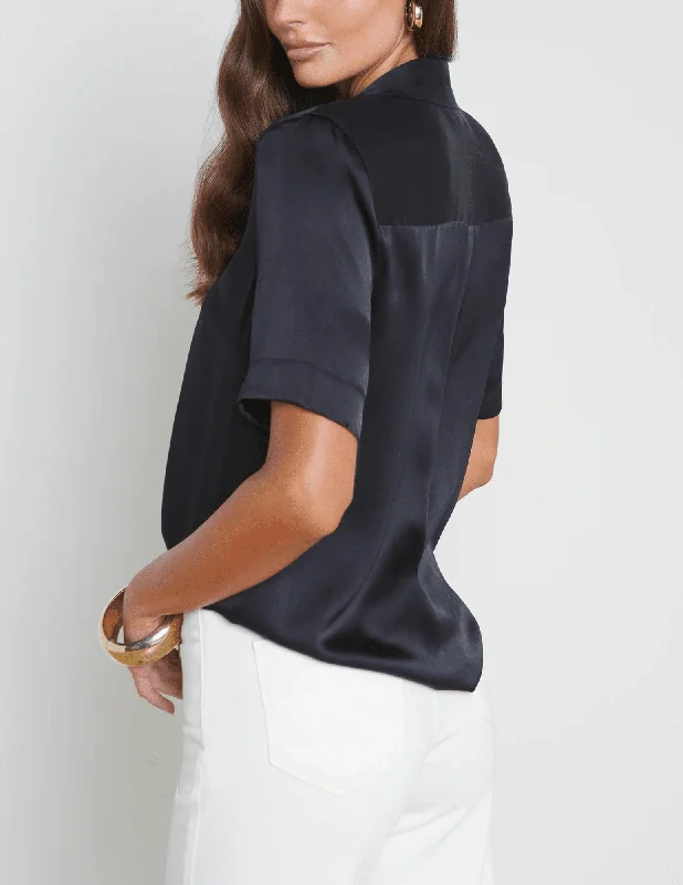 L'Agence Ellah Short Sleeve Blouse