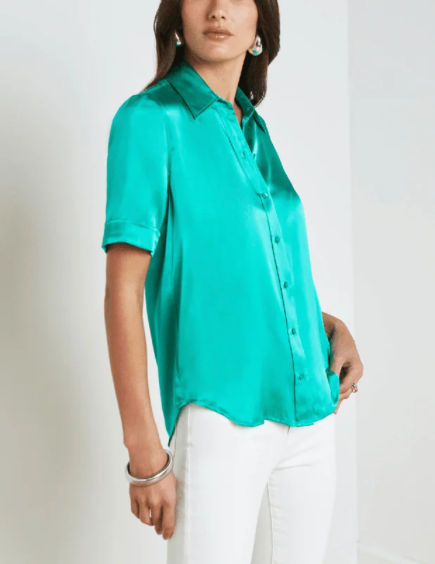 L'Agence Ellah Short Sleeve Blouse