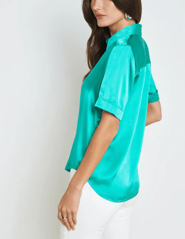 L'Agence Ellah Short Sleeve Blouse