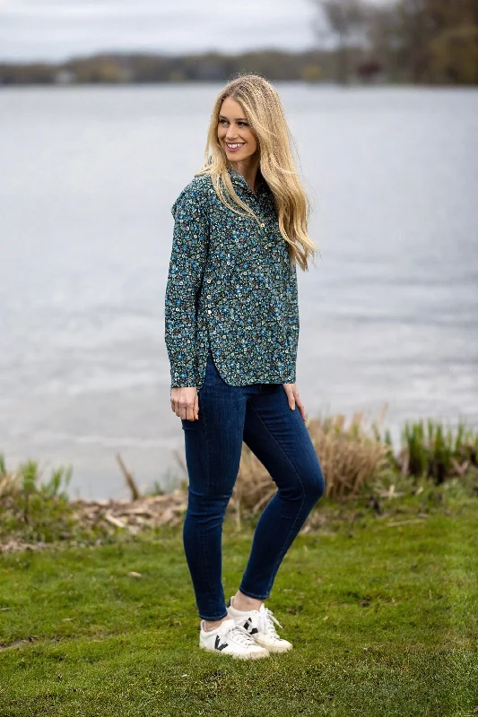 The Savannah Tunic in Green Floral