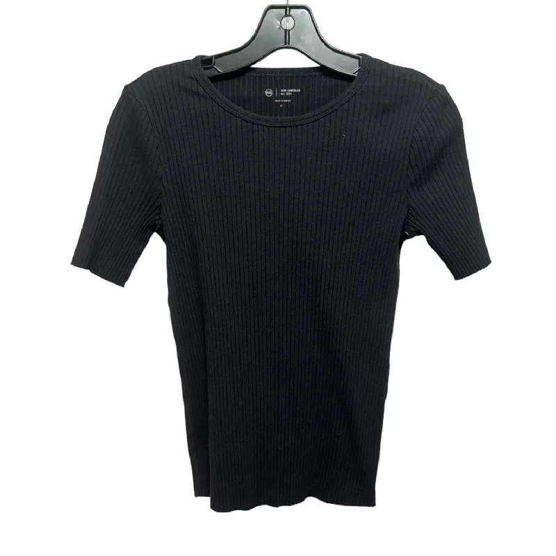 Top Short Sleeve Designer By Adriano Goldschmied In Black, Size: M