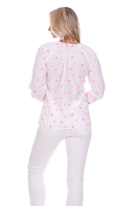 Useppa Tunic in Bright Polka Dot