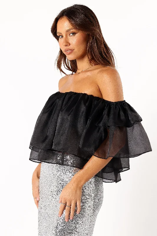 Deedi Off Shoulder Top - Black