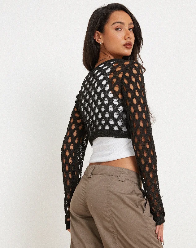 Kansaya Crop Top in Black