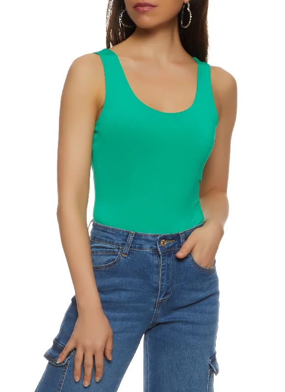 Sleeveless Scoop Neck Bodysuit