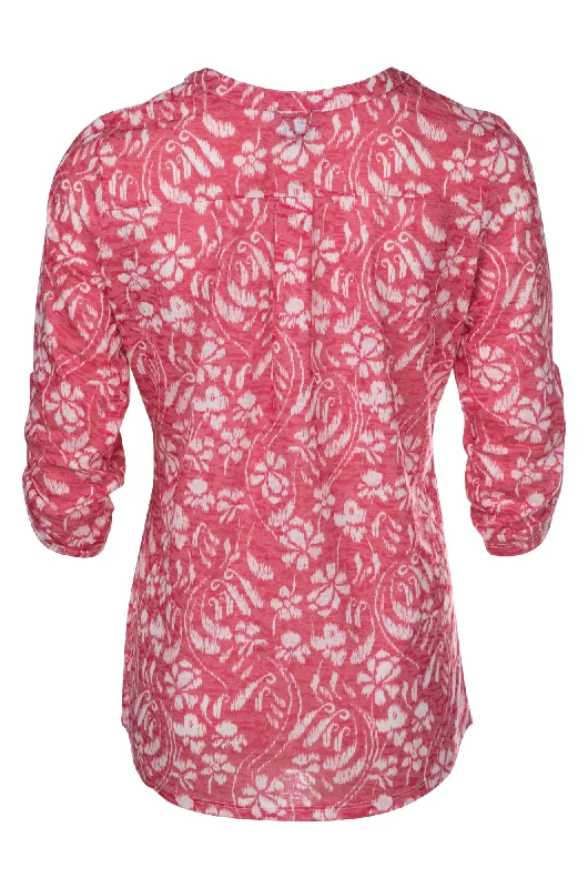 Tunic | Cerise White Flower | 6061A1