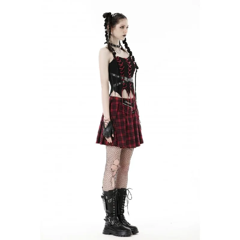 Women's Gothic Irregular Strappy Buckle Bustier