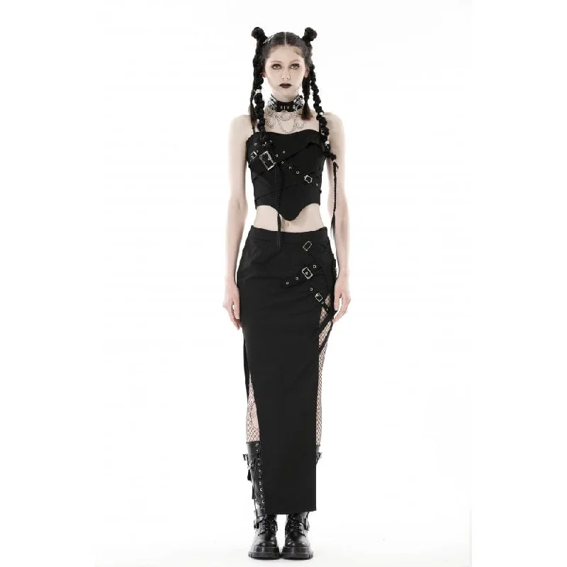 Women's Punk Irregular Buckle Bustier