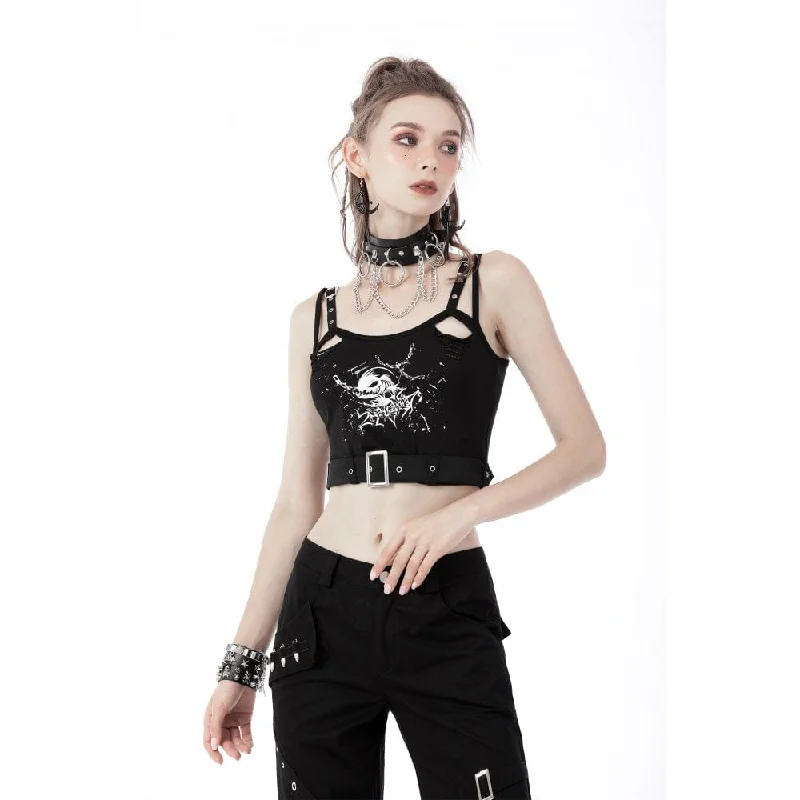 Women's Punk Ripped Devil Fish Bustier